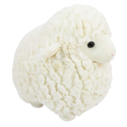 a transparent sheep plushie